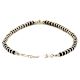 92.5 Sterling Silver Nazariya Bracelet with Black Crystals for Women