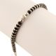 92.5 Sterling Silver Nazariya Bracelet with Black Crystals for Women