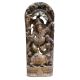 Wooden Prabhavali Ganesha On Mooshak Statue Showpiece