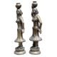 Brass Matka Lady Statue With Nice Black Finish In Pair