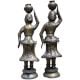 Brass Matka Lady Statue With Nice Black Finish In Pair