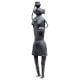 Brass Tribal Lady with a Pot