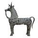 Brass Dhokra Horse Figurine With Gods Engravings