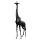 BrassÂ Giraffe Animal Statue In Black Finish