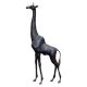 BrassÂ Giraffe Animal Statue In Black Finish
