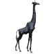BrassÂ Giraffe Animal Statue In Black Finish