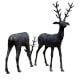 Standing Deer Statues in Brass In Pair
