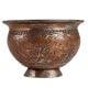 Engraved Large Islamic Tinned Copper Bowl