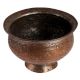 Old Copper Flower Pot With Engraved Leaves Design