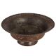 Copper Fruit Bowl With Engraved Leaves Design