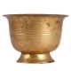 Pedestal Foot Golden Brass Pot