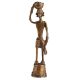 Brass Tribal lady With Basket Figurine