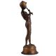 Brass Boy Flute Playing  Statue