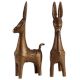 ExaggeratedÂ BrassÂ Bankura Horse Statue In Pair