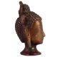 Brass Buddha Head Statue In Brown Finish