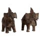 Rustic Brass Dhokra Elephant Figurines In Pair