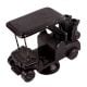 Handmade Black Brass Golf Cart Toy On Stand
