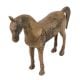 Handmade Golden Brass Standing Horse Showpiece