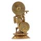 Handmade Golden Brass Krishna Standing On Lotus base With Peacock