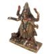 Handmade Golden Multicolored Brass Kali Statue Bengal Art