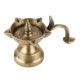 Handmade Golden Brass Oil Lamp 5 Jyot Arti Diya With Cobra Head