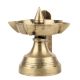 Handmade Golden Brass Oil Lamp 5 Jyot Arti Diya With Cobra Head