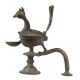 Handmade Green Finish Brass Peacock Incense BurnerÂ And Oil Lamp