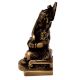 Brass Statue Of Lord Ganesha Sitting On Throne With Mooshak