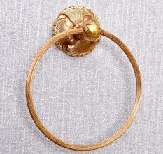 Ornate Brass Towel Ring Holder