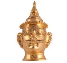 Golden Brass Muniswaran God Mukhavata Shiva Image