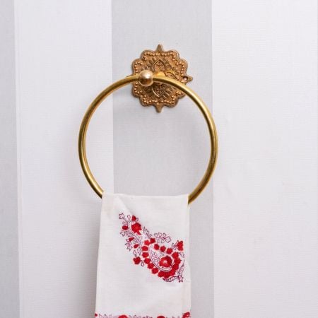 Decorative Brass Home Towel Ring