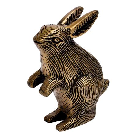 Brass Sitting Bunny Rabbit For Table Decoration