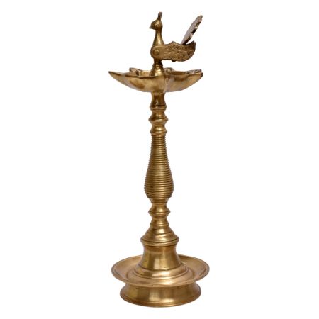 Brass  Kuthu vilakku Peacock Oil Lamp