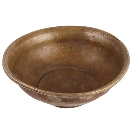 Old Brass Deep Bowl For Decoration