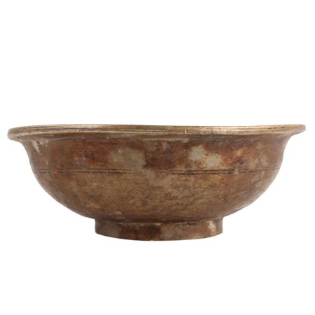 Old Brass Deep Bowl For Decoration