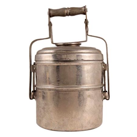Old Brass Tiffin Box With Two Containers