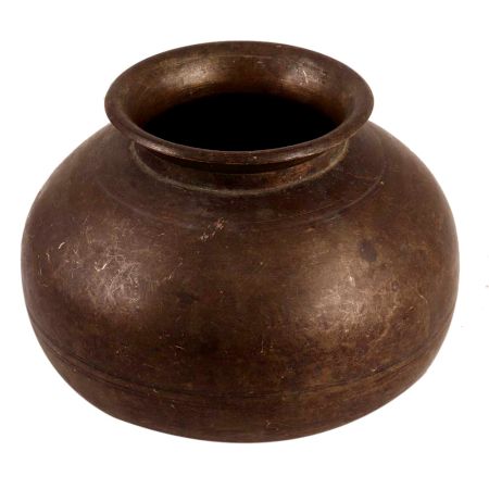 Handcrafted Brass Planter Pot In Black Finish