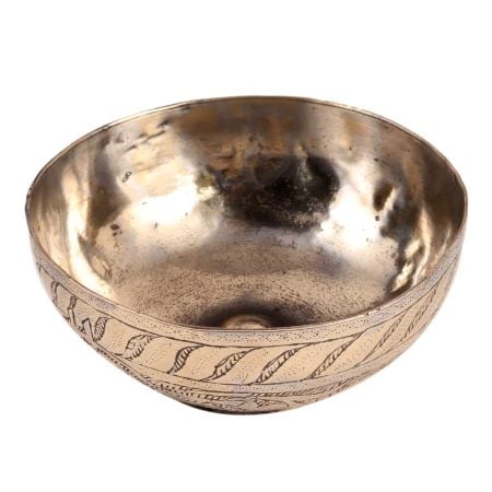 Golden Brass Engraved Brass Bowl