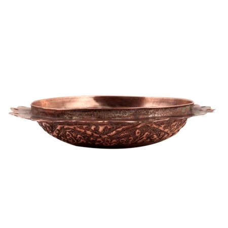 Copper Fruit Bowl  With Cut work Border