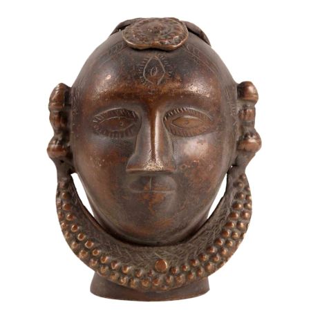 Brass Gauri Face Or Gangaur Lady  Idol