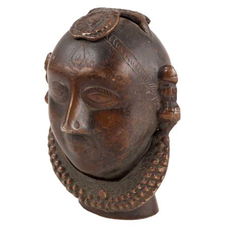 Brass Gauri Face Or Gangaur Lady  Idol