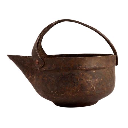 Brass Gravy Serving Dish Bowl With Forked Handle