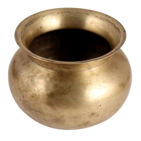Golden Brass Round Rice Cooking Pot