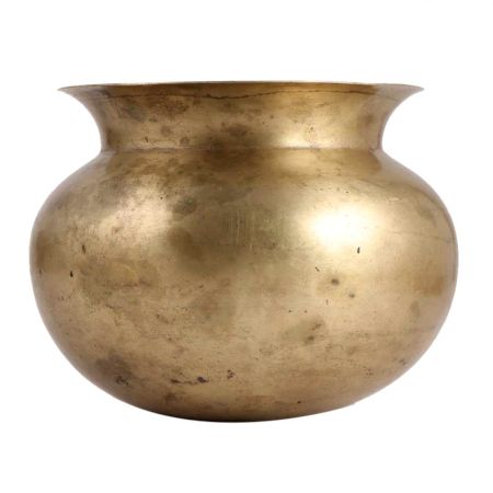 Golden Brass Round Rice Cooking Pot