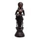 Brass Deep Laxmi Holding Oil Lamp In Antique Finish