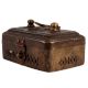 Old Rustic Brass Storage Box With Handle