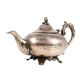 Brass Tea Pot With Mughal Engraved Flower And Nickel Plating