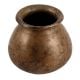 South Indian Brass Water Pot With Dark Patina