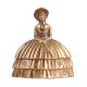 Brass Lady Bell Victorian Sculpture
