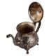 Embossed Brass Arabian Tea Pot In Nickel Plating